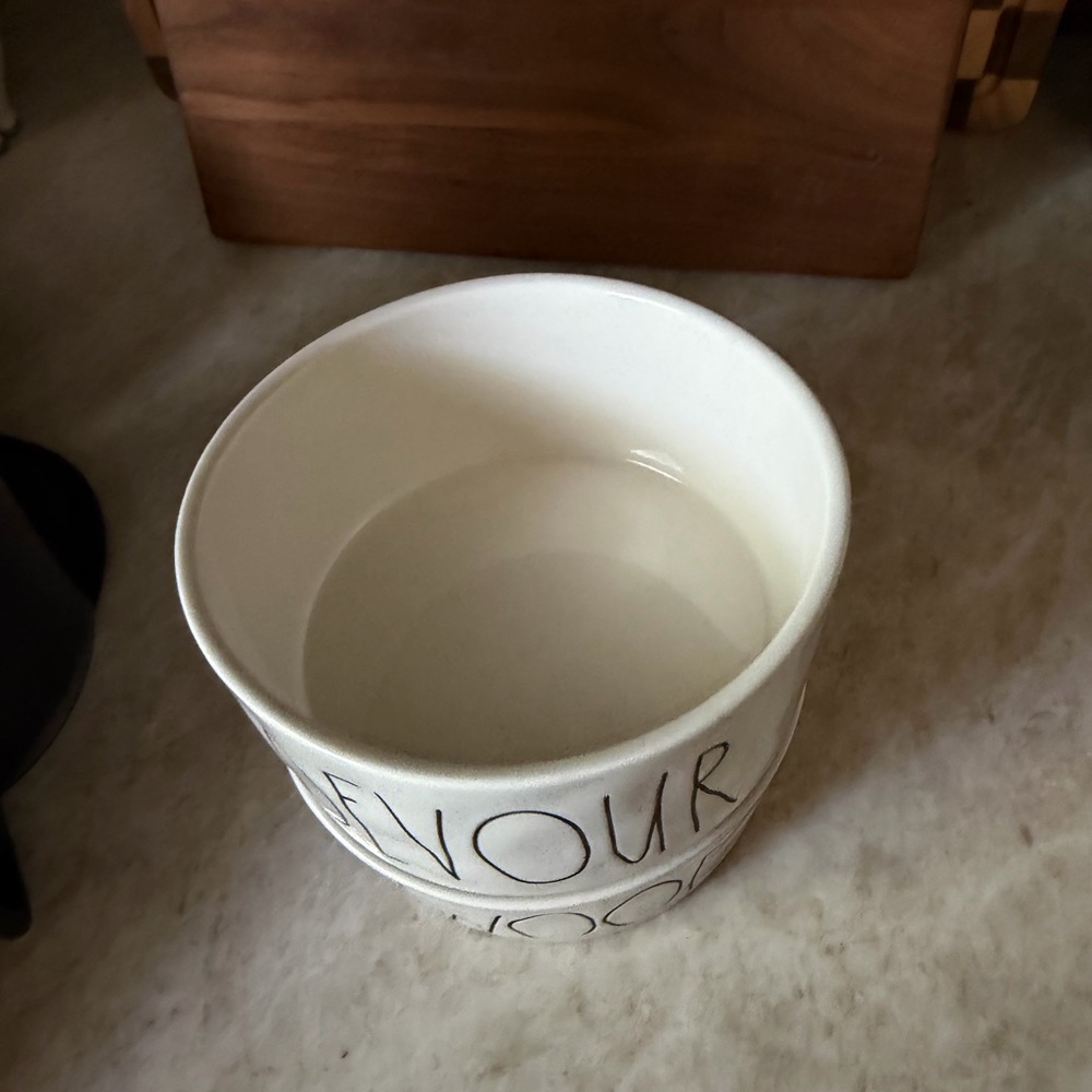 Rae Dunn Woof and Devour ceramic dog bowls - Picture 8 of 12